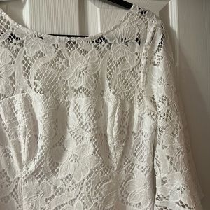 Lilly Pulitzer Allyson Lace Fit Flare Dress Resort White